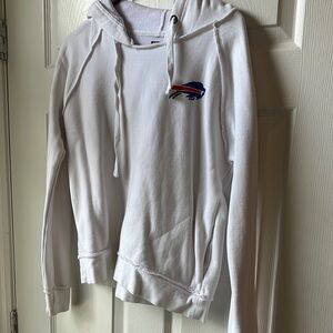 White Hoodie with Buffalo Bills Logo